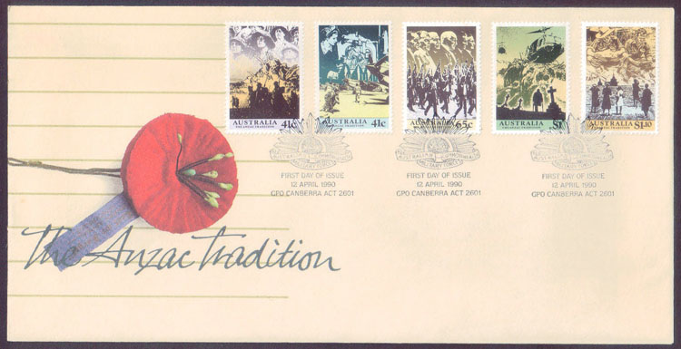 1990 Australia FDC (The ANZAC Tradition)
